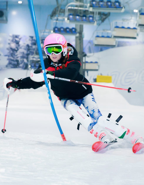 Women Skiing