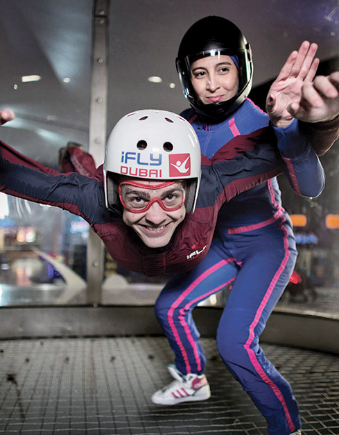 Man Enjoying iFly Dubai