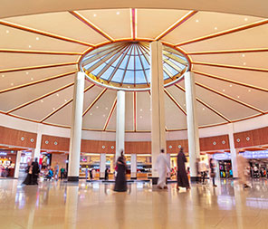 inside a shopping mall