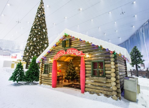 a christmas tree & a hut