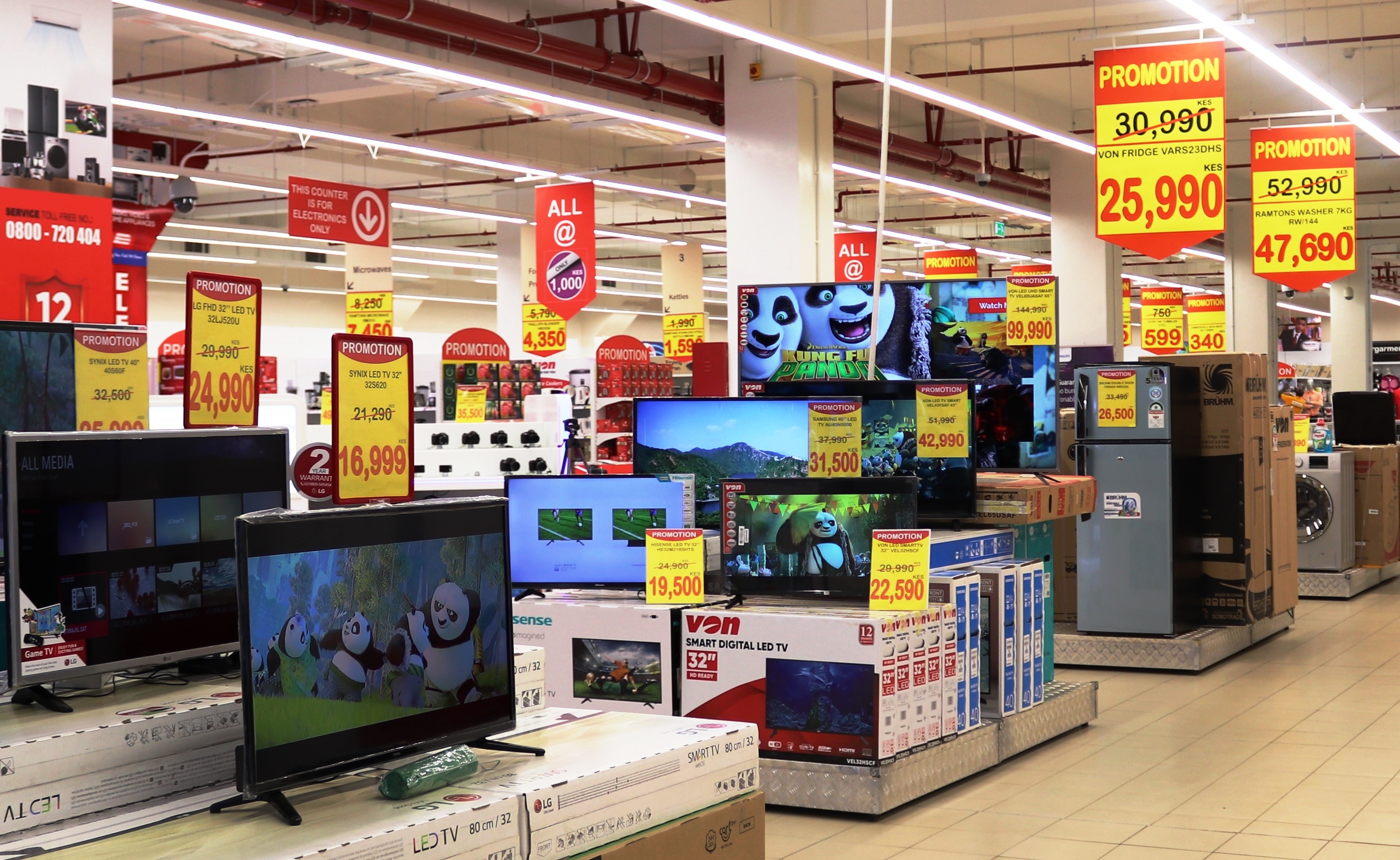 tv section in carrefour