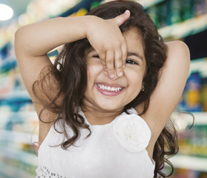 a girl laughing