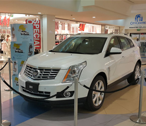 a car in a mall